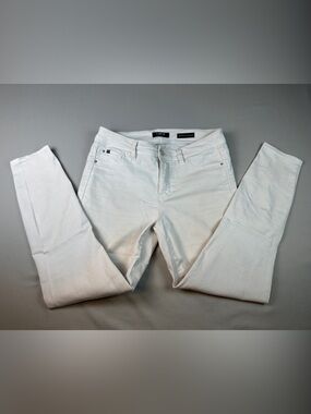 Curve Appeal White Mimimalist Jegging Pants Stretch Skinny Jeans Straight Ankle
